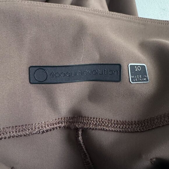 Epoque Evolution Jet Set flare Side Slit Pants Brown 10 - Picture 13 of 13